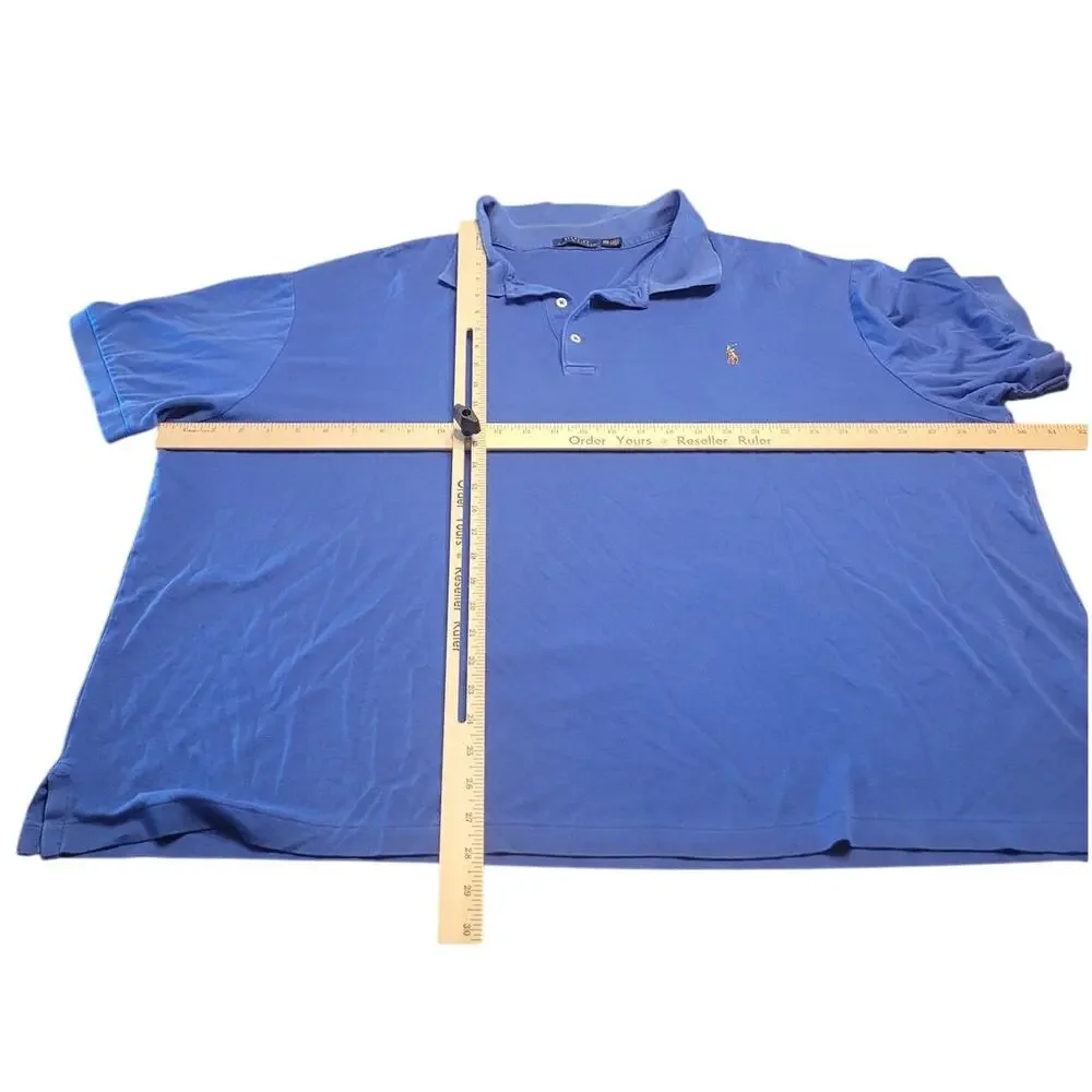 Ralph Lauren 3XB Blue Polo Big Tall Classic Preppy Heritage
